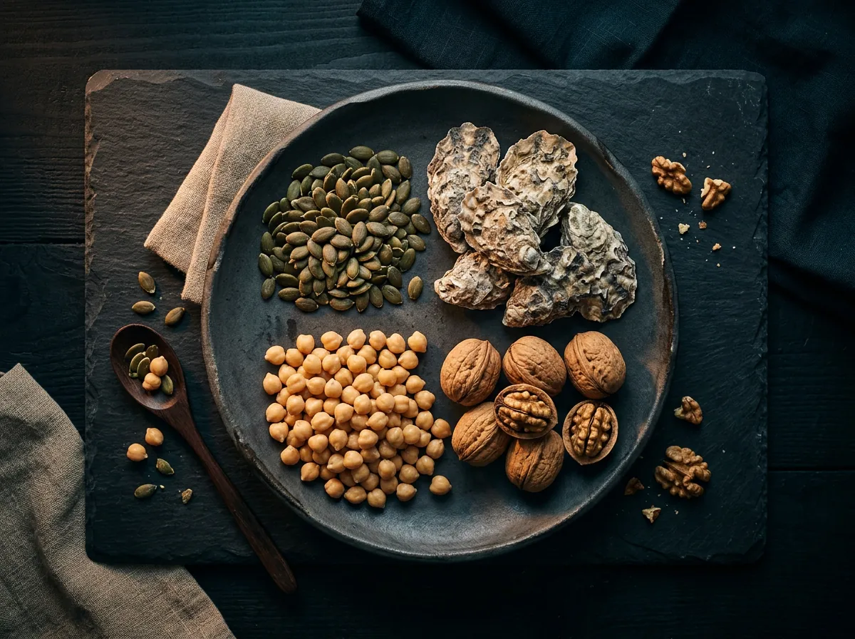 Zinc-rich pumpkin seeds and foods for men's reproductive health